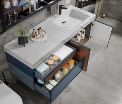 珍珠巖板廠家：2021衛(wèi)生間流行怎樣裝？巖板浴室柜設(shè)計(jì)