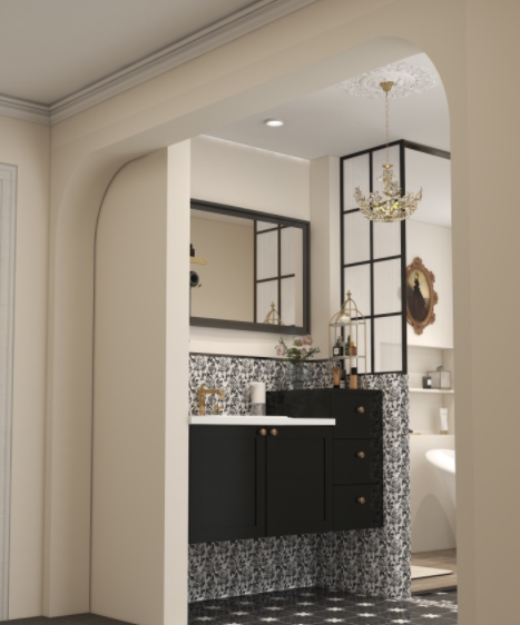 北歐風格家具介紹：復古花磚絕美了！懸掛式浴室柜也能很復古