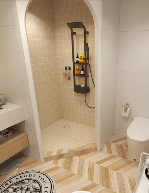 浴室裝修設(shè)計，領(lǐng)略磚砌淋浴房的美！