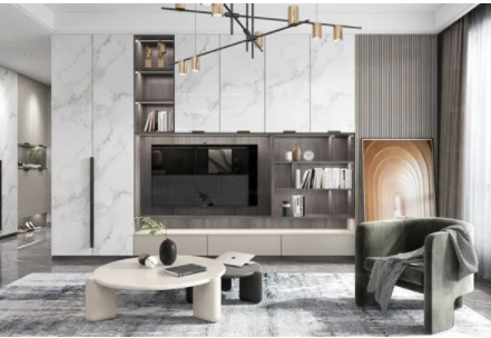 客廳電視柜設(shè)計(jì)圖：客廳電視柜上擺什么好？電視柜的擺件怎么搭配？