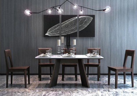 成都家用實(shí)木餐桌：開放式餐廳美在選對實(shí)木餐桌椅