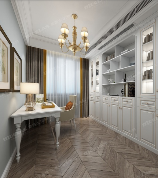 寫(xiě)字臺(tái)書(shū)柜組合：輕奢書(shū)柜設(shè)計(jì)，奢而不喧，顏值還高！