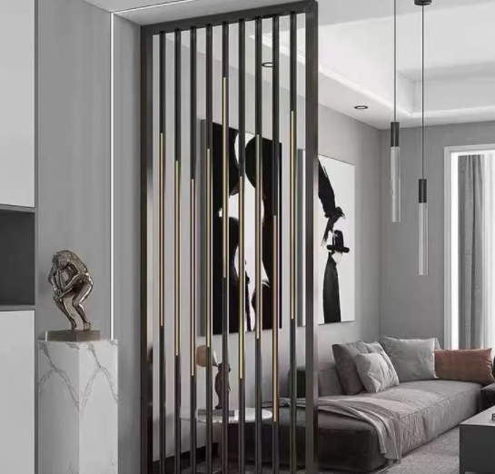 室內(nèi)裝飾設(shè)計：現(xiàn)代風水隔斷裝飾設(shè)計首選不銹鋼屏風隔斷
