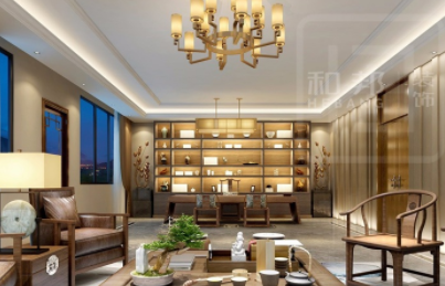 現(xiàn)代別墅設計裝修：新中式別墅設計怎么搭配窗簾色彩？