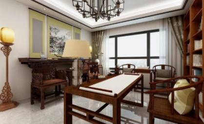 新中式風格家具：新中式書房裝修要素 新中式書房裝修設計方案