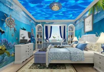 兒童房間設(shè)計(jì)：這個(gè)海洋兒童房什么水平？國(guó)外兒童房有什么可取之處？