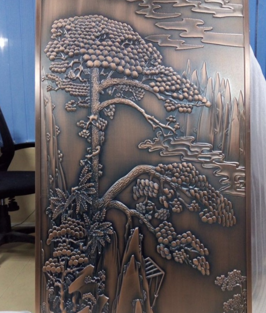 浮雕圖案設(shè)計：定制屏風(fēng) 鋁板浮雕屏風(fēng)裝飾樣板