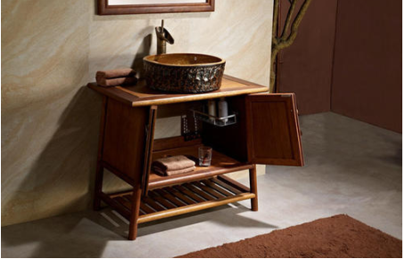 【整體實木浴室柜】紅木實木浴室柜好不好，紅木家私浴室柜選購要點