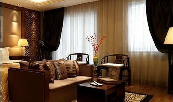 【客廳窗簾顏色效果圖】客廳窗簾設(shè)計藝術(shù)，中式窗簾裝飾效果